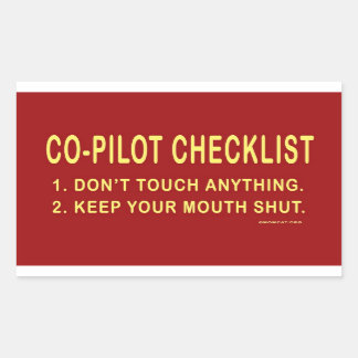 Liste de contrôle du copilote : Stickers