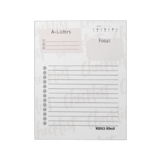 Liste de contrôle quotidienne – Bloc-notes déchira