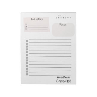 Liste de contrôle quotidienne – Bloc-notes déchira