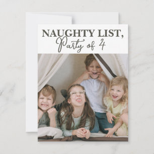 Liste de filles Funny Photo Carte de Noël