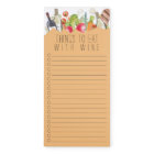 Liste de magasins d'épicerie vinicole Bloc-notes m