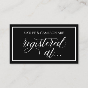 Liste de mariage - Enregistré chez Cartes - Noir