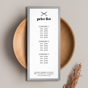 Liste de prix de beauté argentée fausse blanche mi