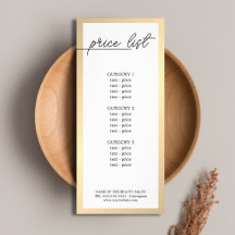 Liste de prix de beauté de ligne d'or faux blanc m