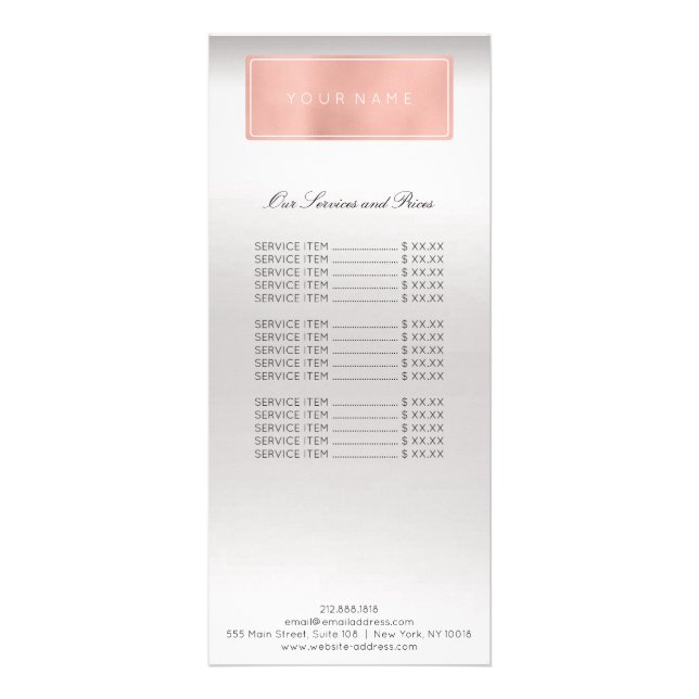 Liste de prix de marque Rose Rose Gold Silver Ombr (Devant)