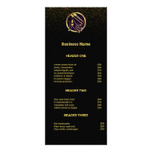 Liste de Prix de Salon de Manucure Moderne Noir et
