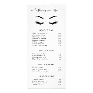 Liste de Prix des Cils du Salon de Beauté Minimali