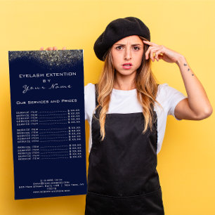 Liste de prix Lashes Blue Maquillage Coiffeur Or