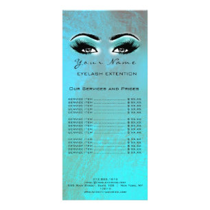 Liste de prix Lashes Extension Maquillage Artiste 