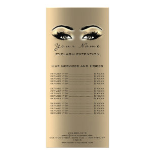 Liste de prix Lashes Extension Maquillage Artiste