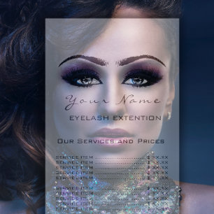 Liste de prix Lashes Extension Maquillage Artiste