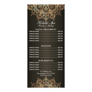 Liste de prix Mandala Holistique Spa Or Brun Terre