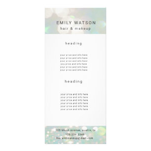 liste de prix salon bokeh pastel scintillant