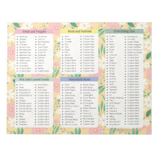 Liste d'épicerie du Bloc-notes jaune, Épicerie jau