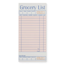 Liste d'épiceries Liste d'invités Bloc-notes magné