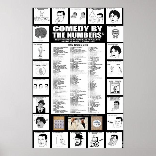 Liste des numéros de comédie - POSTER (Devant)