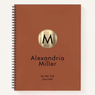 Liste des tâches personnalisées Journal Terracotta