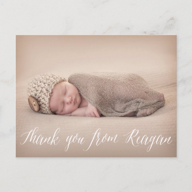 LISTE PERSONNALISÉE | Carte postale Merci (Devant)