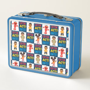 Listen! Act! Unite! Pattern Metal Lunch Box