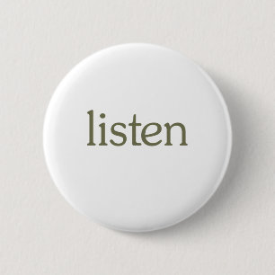 Listen (learn) 2 inch round button