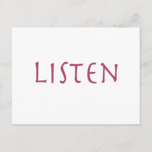 Listen Postcard