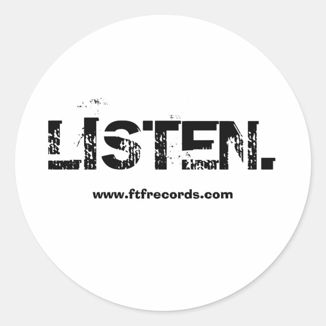 'LISTEN.' Sticker (Front)