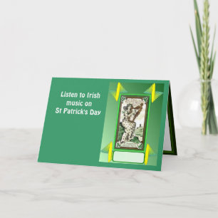 Listen to Irish music on St Patrick's Day Card