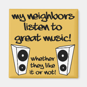 Listen To Loud Music Funny Fridge Magnet