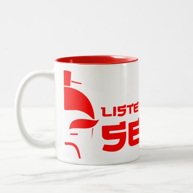 Listen to Sensei (White/Red) Mug (Left)
