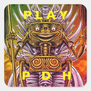 LISTEN TO THE DRONE SQUARE STICKER