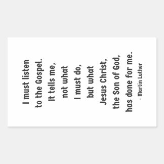 Listen to the Gospel Rectangle Sticker