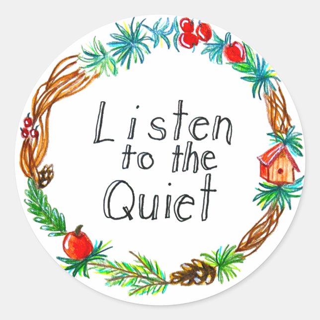 Listen to the Quiet Sticker Sheet (Front)
