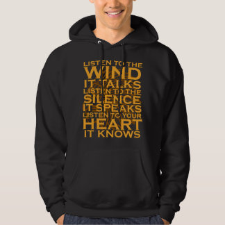 Listen To The Wind Native American Day Support Gra Hoodie