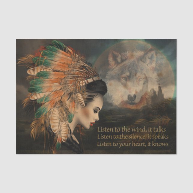 Listen to the Wind Tissue Paper (Front)
