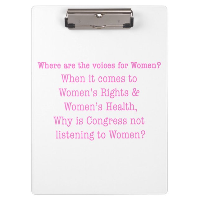 Listen to Women (2017) Clipboard (Front)