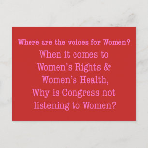 Listen to Women (2017) Postcard