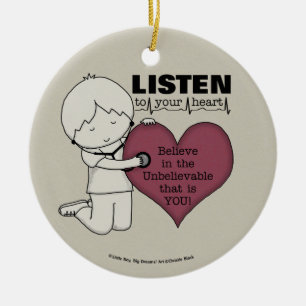 Listen to Your Heart Ceramic Ornament
