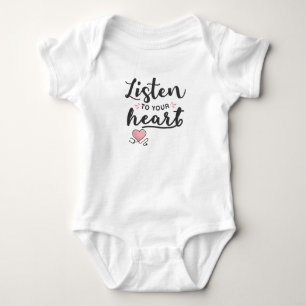 Listen to your heart stethoscope baby bodysuit