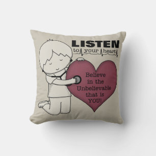 Listen to Your Heart Throw Pillow