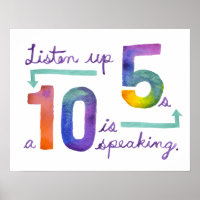 Listen up Fives, a Ten is Speaking