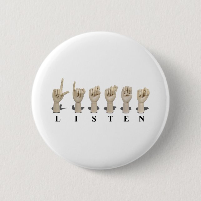 ListenAmeslan062611 2 Inch Round Button (Front)