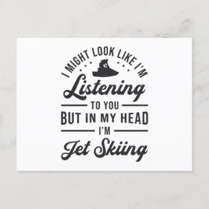 Listening To You Jet Ski Jet Skiing Water Sports Postcard