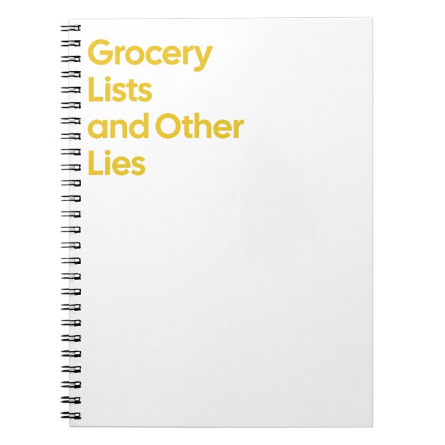 Listes d'épicerie et autres Carnets (Devant)