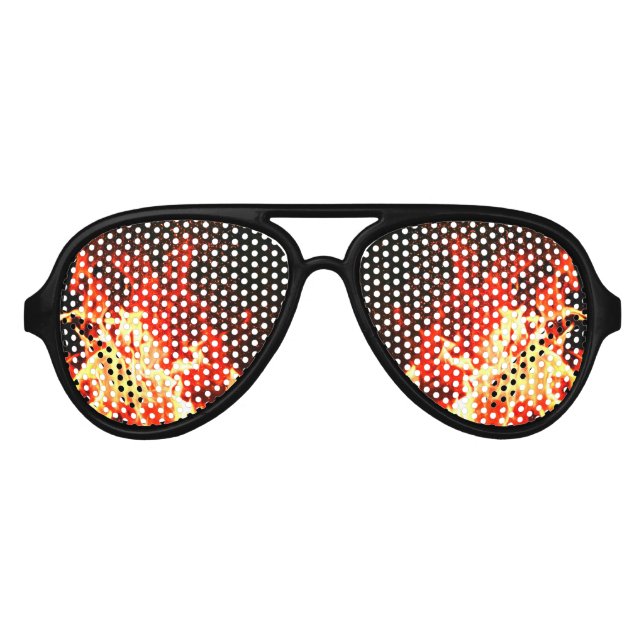 Lit avec les lunettes de soleil de la fête du feu (Devant)
