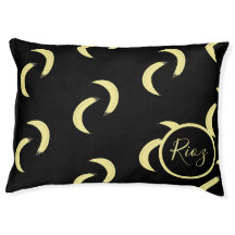 Lit Banane Motif Noir Lit pour animaux de compag