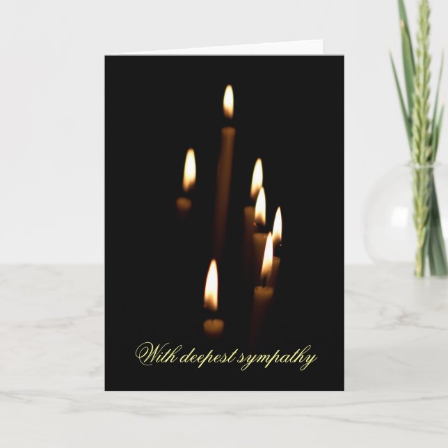Lit bougies carte de sympathie (Devant)