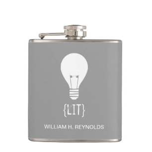 {LIT} Bridal Party Lit Lightbulb Flask (grey)