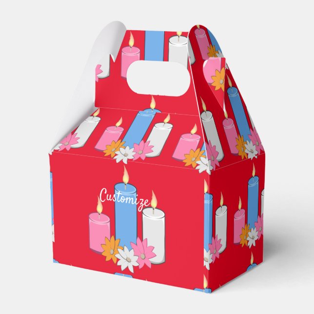 Lit Candle Flowers  Thunder_Cove  Favor Box (Front Side)