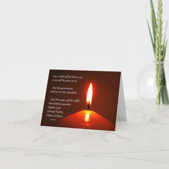 lit candle holiday card (Front)