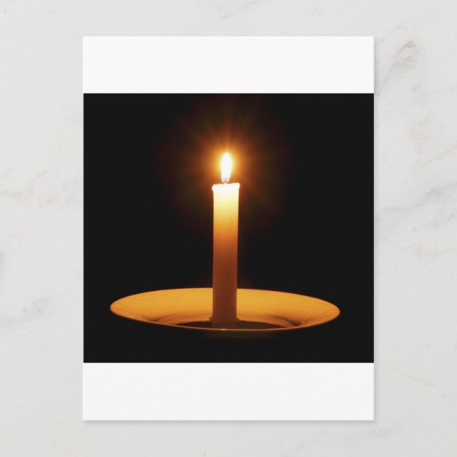 Lit Candle on Black.jpg Postcard (Front)